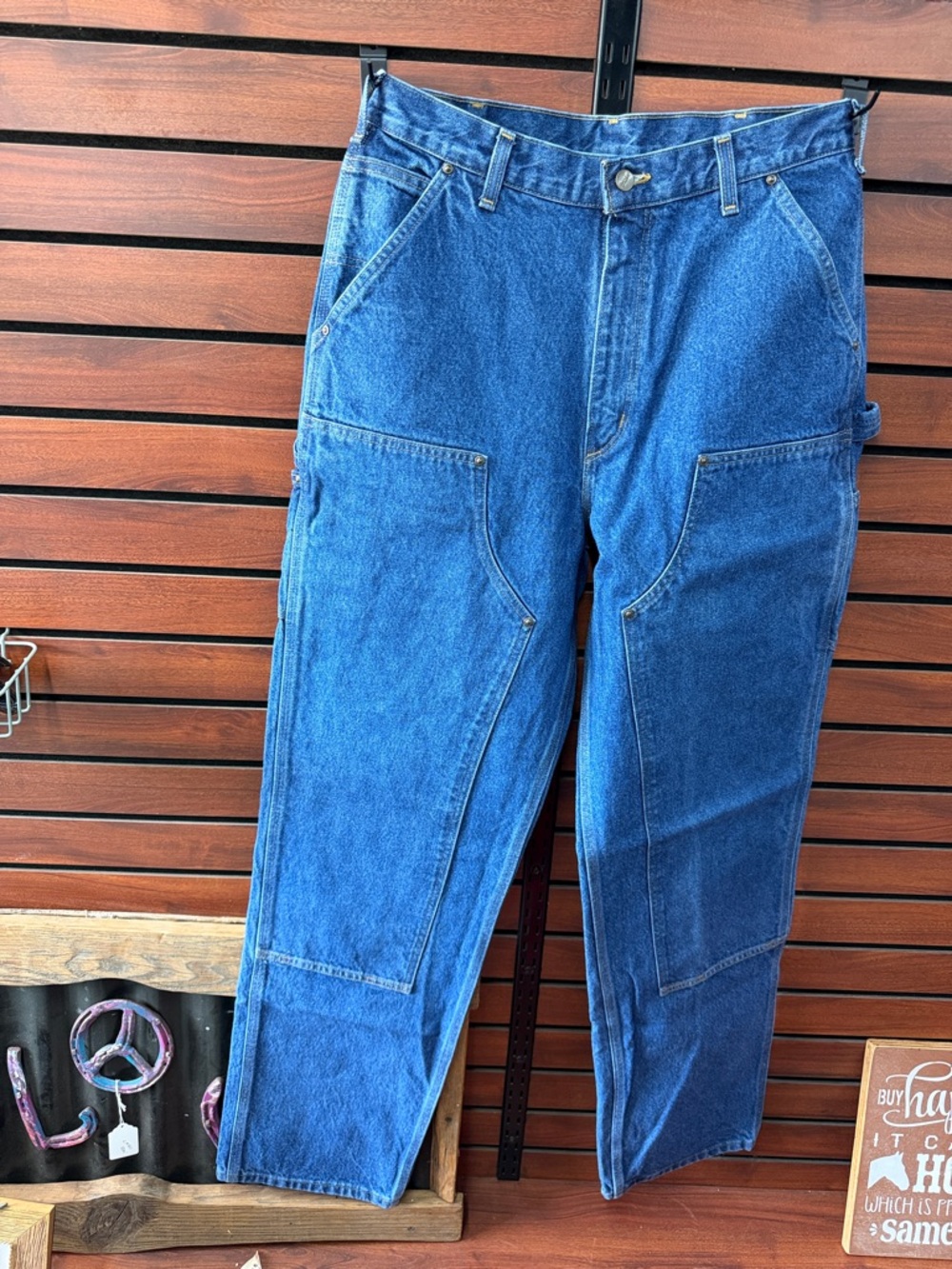 Carhartt Men's Blue Straight Carpenter Jeans